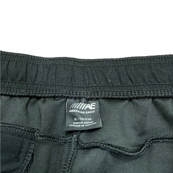 American Eagle Men’s Black Shorts Pockets Drawstring Athletic Size XL 5” - Picture 5 of 5